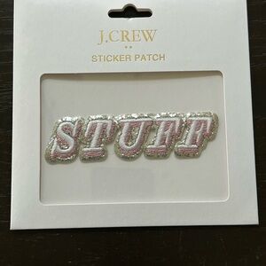 J. Crew Silver and Pink Sticker Patches “Stuff” and disco ball